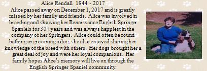Alice Rendall  1944 ...